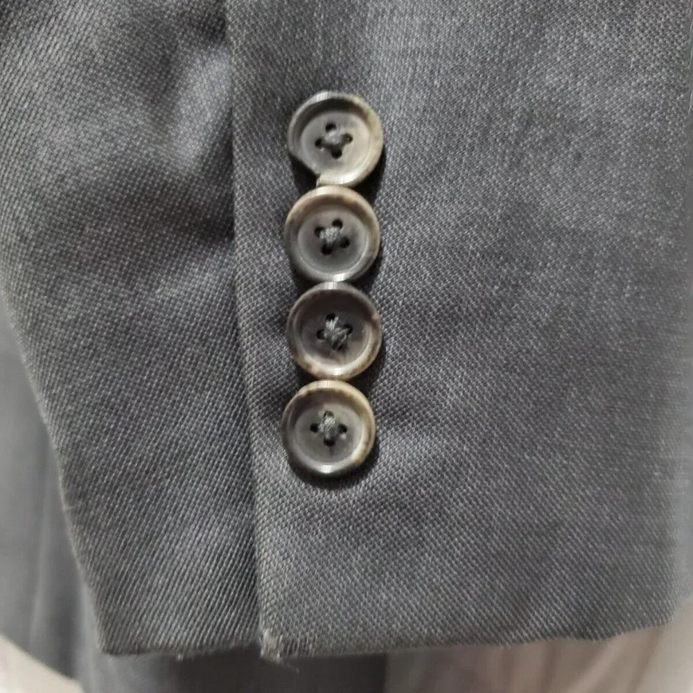 Sartoriale Marzotto Blazer Sport Coat Jacket Men Italy 44L Dark Gray wool - Picture 10 of 12
